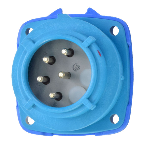 01-P8041 - PN7c INLET POLY BLUE SIZE 1 IP 66/67 4P+G 15A 480 VAC 60 Hz